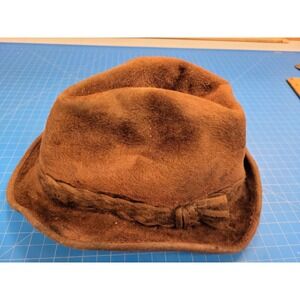 Biltmore Pure Canadian Beaver Fedora Hat Brown Mens Vintage Style Dress Hat